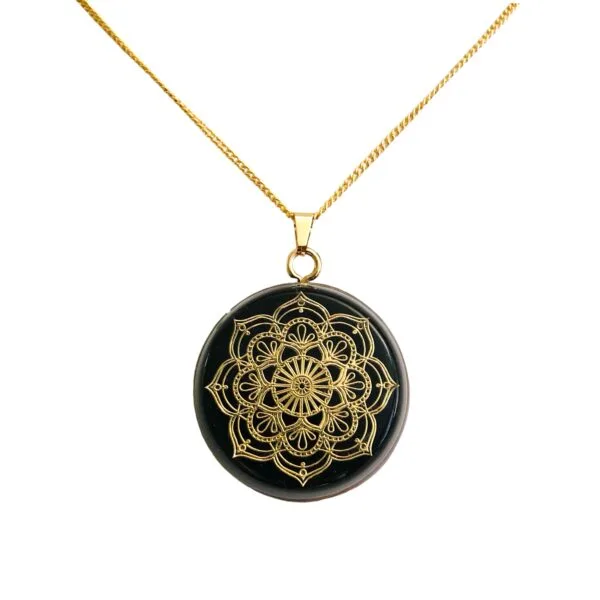 Shungiet hanger Elite shungite orgonite hanger Lotus symbool