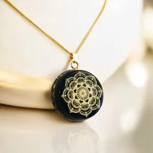 Shungiet hanger elite shungite orgonite hanger met symbool Lotus