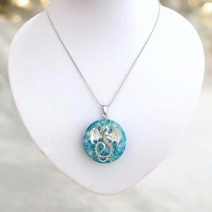 Draak ketting hanger, Atlantis Dragon orgonite ketting hanger zilver Orgonit Anhänger kaufen