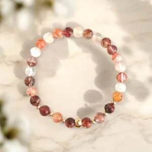 Armband natuursteen gold filled Maria Magdalena