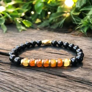 Amber Toermalijn armband heren natuursteen armband