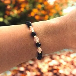 Rode Granaat armband met rozenkwarts Gold Filled