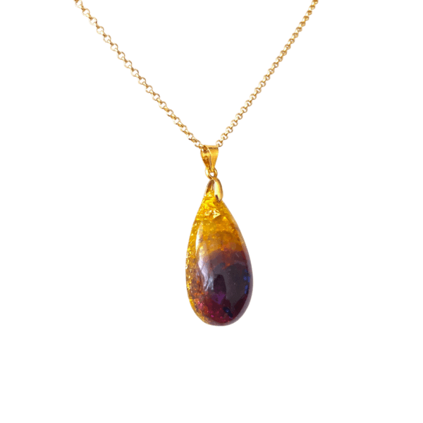 Ametrien orgonite ketting hanger orgonite sieraad amethist ametrien citrien