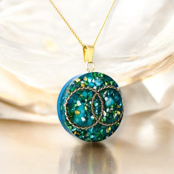 Atlantis Vesica Piscis orgonite orgone ketting hanger tensor ring