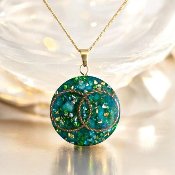 Atlantis Vesica Piscis orgonite orgone ketting hanger tensor ring