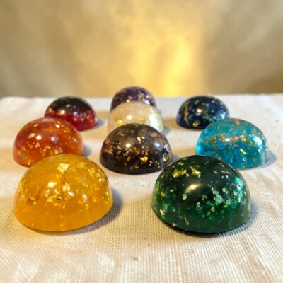 Energetische therapie Chakra Healing set ogonite chakra domes Tachyon Handgemaakt Artisan Gifts