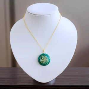 Orgonite ketting hanger edelsteen Seed of Life Merkaba Amazoniet turquoise edelsteen hange