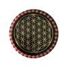 Orgonite oplaadschijf laptop anti straling schijf bescherming tegen straling met shungiet toermalijn koper bolletjes flower of life symbool