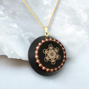 Anti straling ketting hanger orgonite ketting hanger elite shungite shungiet metatron