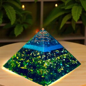 Orgonite piramide Fibonacci spiraal Tensor ring Aventurijn