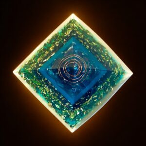Orgonite piramide Fibonacci spiraal Tensor ring Aventurijn