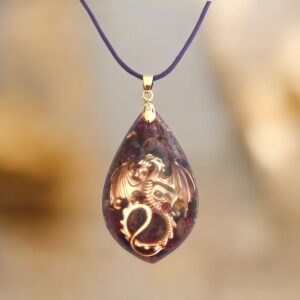 Violet Dragon Super Seven orgonite hanger