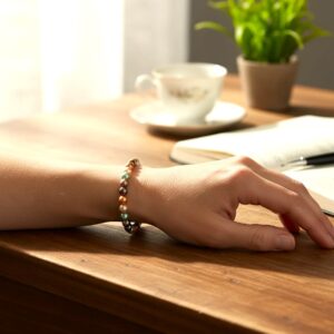 Alternative view of Mallorca Parel Armband - Aardse Warmte en Balans