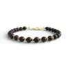 Rode Granaat armband voor dames met Gold filled kralen en goud verguld sluiting