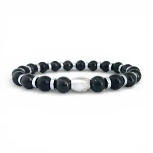 Shungiet armband heren kralen natuursteen shungite