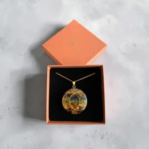9 chakra hanger orgonite ketting hanger 24 karaat goud vesica piscis hanger chakra zelf healing doen Handgemaakt Artisan Gifts