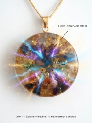 Het piëzo-elektrisch effect: druk op de kristallen zorgt voor een constante elektrische lading en harmonische energie. Der piezoelektrische Effekt im Detail Handgemaakt Artisan Gifts