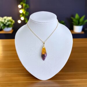 Orgonite Hanger Amethist Citrien 24 karaat goud energetisch Spiritueel Sieraad