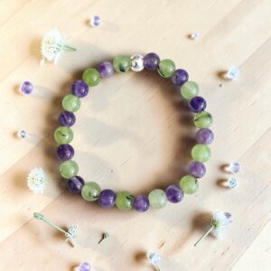Kinderarmband Prehniet & Amethist – Ontprikkelen & Balans - Afbeelding 3