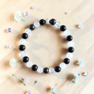 Armband voor kinderen edelsteen bergkristal shungiet 925 sterling zilver Anti straling HSP bescherming prikkels