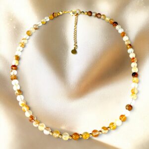 Golden Healer gold filled ketting met edelsteen kralen