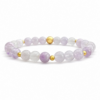 Lavendel Amethist armband voor kinderen natuursteen edelsteen goud