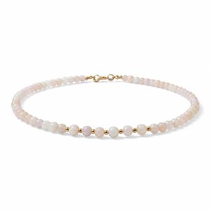 Morganiet edelsteen ketting gold filled