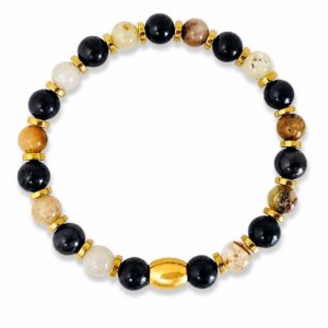Shungiet Rutielkwarts stoere armband voor heren edelsteen