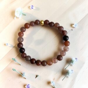 Rode Paarse Avdenturijn armband kind edelsteen aarden