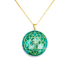 Larimar orgonite hanger Seed of Life en Merkaba symbool atlantis