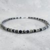 Shungiet Labradoriet ketting RVS