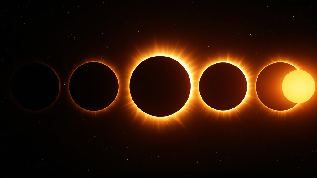 alle momenten van de eclips